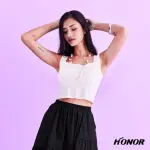 【HONOR 山形屋】坑紋寬帶小可愛-白/黑