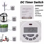 DC 12V Timer Switch Digital Programmable Control Day/Week LCD Time Relay AU
