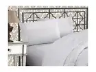 Queen Sheet Set Flat & Fitted/2 Pillowcases Fade Resistant Soft Microfiber White