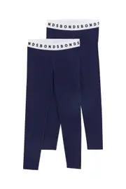 [Bonds] Bonds Girls Hipster 2 Pack Legging in Almost Midnight Size: 3, Cotton 3 Almost Midnight