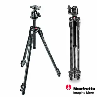 【Manfrotto 曼富圖】290系列套組 進階碳纖維三節腳架+球型雲台套組 MK290XTC3-BH(公司貨)