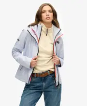 Hooded Mountain Windbreaker Jacket | Iced Purple Marle