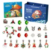 Advent Countdown Calendar Christmas Themed DIY Bracelet Necklace Pendants