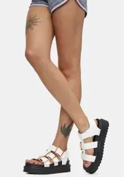 [Lemon Drop by Privileged] White Laeticia Gladiator Sandals