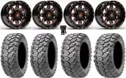 Fuel Lethal 14" Wheels Orange 27" Ceros Tires Polaris Ranger XP 9/1K