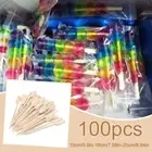 Bamboo Wooden Skewers BBQ skewers Kebabs Fruit Picks B5P9 S8L5