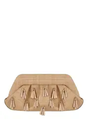 [Themoire] Themoire-Clutch Emera Paper Fringes Macadamia-Donna OS