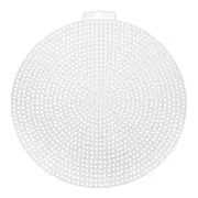 30Pcs Round Plastic Canvas Mesh Sheets 5.79 Inch/14.7cm White Circle Blank Mat