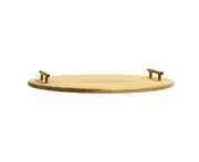 Alex Liddy Acacia Round Serving Board with Handles 50cm
