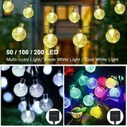 50-200 LED Solar String Fairy Lights Waterproof Outdoor Festive Party Decoration