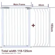103CM High Adjustable 118-125CM Baby Pet Child Safe Security Gate Stair Barrier