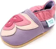 [Dotty Fish] Soft Leather Baby Shoes. Toddler Shoes for Boys. Non-Slip Suede Soles. 0-6 Months - 4-5 Years