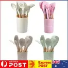 12Pcs Kitchen Utensil Set with Holder Spatula Spoon Brush Whisk for Home Kitchen