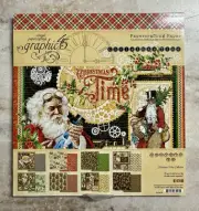 Graphic 45 *Christmas Time* 8x8 Paper Pad RETIRED 2020 NEW Scrapbook