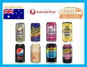 10 packs of Pepsi, Schweppes, Kirks and Coke 375ml cans
