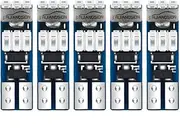 Ruiandsion T5 LED Bulbs 10-30V Iceblue 3014 Chips for Dashboard Instrument Panel Gauge Cluster Indicator Light, Canbus Error Free, Easy Install 5PCS