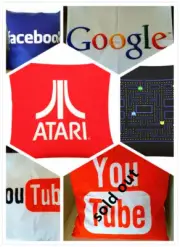 Atari Pacman Google Facebook Pillow Case Cushion Pillowcase retro soft
