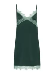 Simone PÉRÈLE Satin Secrets Lace-trimmed Satin Nightdress - Green - 4 4