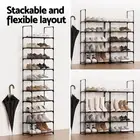 Shoe Rack Storage Cabinet Organiser Footwear DIY Stackable Metal Shelf 10-Tiers
