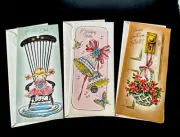 Vintage Sterling Greeting Cards 2 Get Well 1 Wedding With Envelopes