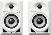 DM-40BT Desktop Monitor System with Bluetooth Functionality, 4-Inch (Pair, White