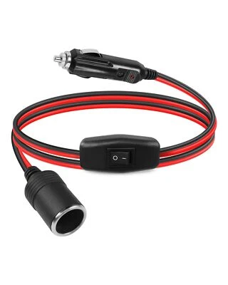 GELRHONR Cigarette Lighter Extension Cord, 12V Cigarette Lighter Male Plug to...