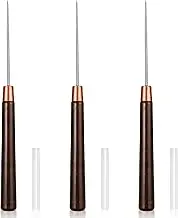 3PCS Awl Tool, Wooden Awl Tool Leather Sewing Scratch Awl for Craft Repair Sewing