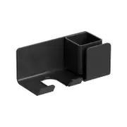 Todo Aluminium Alloy Hair Dryer Holder Caddy Wall Mount Shelf - Black