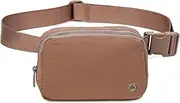 [FEIBOON] Belt Bag with Adjustable Strap Crossbody Waist Bag for Workout Shopping Travelling Hiking, brown, Fashion