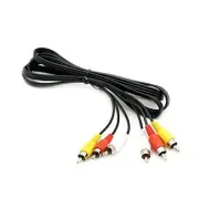 PASOW 3 RCA Cable Audio Video Composite Male to Male DVD Cable (6 Feet) for T...