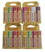 Burt's Bees Beewax Lip Balm (3) Freshly Picked, (1) Superfruit (4 Pack) Lot of 4
