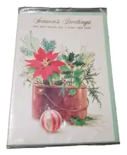 Sealed Cara Masters Christmas Holiday Seasons Greeting Card Rustic In Plastic