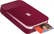 KODAK Smile Instant Digital Printer – Pop-Open Bluetooth Mini Printer for iOS and Android – Edit, Print and Share 2x3 Zink Photos w/Free Smile App – Red