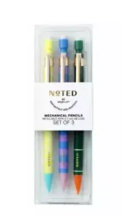 Noted by Post-it Mechanical Pencils, 3 Multi-Colored Pencils