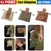 Outdoor Foraging Bag Fruit Pick Waist Tool Belt Pouch Drawstring Fold Canvas Bag
