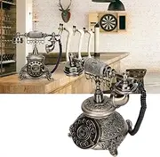 Vintage Landline Telephone Classic Retro Desktop Phone with Hands Function, Old Fashioned Decorative Phone for Living Room Coffee Shop Decor