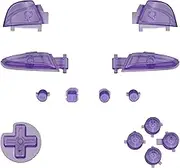 eXtremeRate Clear Atomic Purple Repair ABXY D-pad ZR ZL L R Keys for Nintendo Switch Pro Controller, DIY Replacement Full Set Buttons with Tools for Nintendo Switch Pro - Controller NOT Included