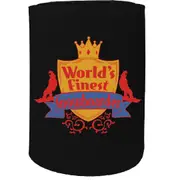 Alcohol Stubby Holder - Worlds Finest Snowboarder - Funny Novelty Birthday Gift Joke Beer Can Bottle
