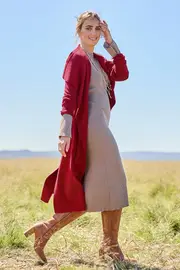 Cotton Cashmere Waterfall Cardigan--NBIRD-88