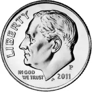 Dime - 10 Pack Circle Stickers 3 Inch - Coin Collector Money Currency