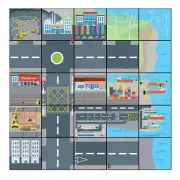 STEM Robot Activity Mat Transport & Industry Mat Bundle for TTS Bee-Bot Robot