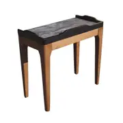Elaine End Table Compact and Stylish Table for Living or Bedroom Use Grey and Walnut