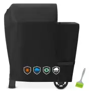 Heavy-Duty 600D BBQ Grill Cover Compatible with Weber Searwood 600 Pellet Gri...