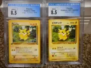 2 Card Lot Pikachu Jungle 1st edition AND Japanese cgc 8.5 025 60/64 Pokemon psa