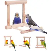 Bird Wooden Mirror Fun Play Toy for Parrot Parakeets