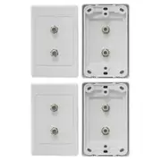 2PK Wall Plate Twin F Type F Socket for TV Antenna/Aerial Foxtel Satellite Coax