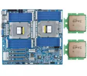 Gigabyte MZ73-LM0 Motherboard With 2x AMD EPYC 9754 QS CPU