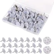 100pcs Reflective Tacks Trail Marking Tacks, Glow Silver