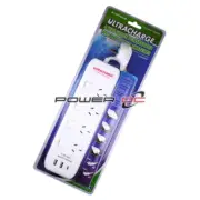 Ultracharge Power Board 4 Way Switch Surge Protection w3x USB 3.4A