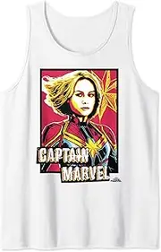 Captain Marvel Saturated Portrait Poster Tank Top